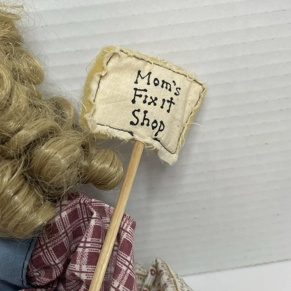 Vintage House of Lloyd 1997 Mom's Fix It Shop  Rag Doll - 18